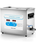 6.5L Heated Ultrasonic Cleaner With Digital Timer And Heater Deep Cleaning For Carburetors, Engine Parts, Jewelry, Tools, Eyeglasses, Industrial grade Stainless Steel Bath Ultra Sonics Machine with digital display.