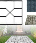 Reusable Plastic Concrete Paving Pavers 8 Grid Garden Patio Stones Ideal For Do It Yourself Driveway Brick Slab Walk Maker Interlocking Garden Pathway Durable in various designs