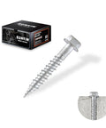 Bi Metal Masonry Screws Stainless 304 Self Tapping Size 14 X 1 5/8 Inch Hex Head Hardened Tip for Concrete Masonry