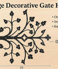 Kick Ass Wrought Iron Door Hinges With Glossy Black Powder Coating Vintage decorative gate hinge with ornate design for doors and gates.