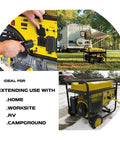 40Ft L14-30P To Four 5-20R Generator Distribution Extension Cord, 30 Amp 125/250V in use with generator at RV site