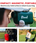 Person using Slope Golf Rangefinder With Slope Switch Laser Lock And Vibration Feedback USB C Rechargeable for precise distance.