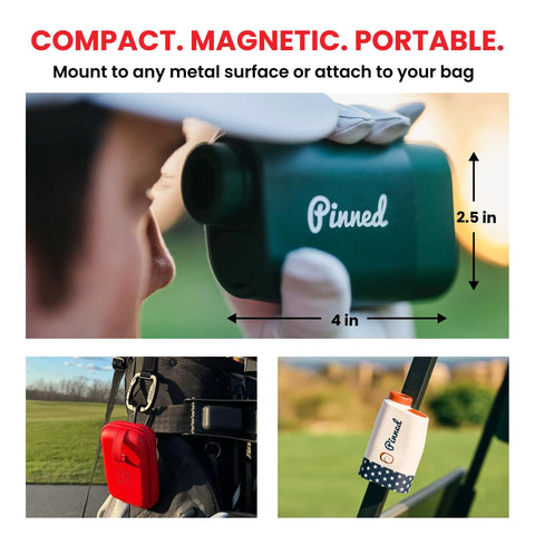 Person using Slope Golf Rangefinder With Slope Switch Laser Lock And Vibration Feedback USB C Rechargeable for precise distance.