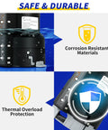 3/4HP 4500GPH Automatic Sump Pump With 6 Modes, corrosion resistant and thermal overload protection features shown
