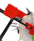 Side view of Walk Behind Garden Seeder With 10 Nozzles For Corn Soybeans Peanut Cotton 3-15mm Seeds Manual Seed Planter