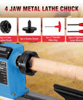No Sweat Four Jaw Wood Lathe Chuck Set With One By Eight Tpi Thread For Self Centering Woodturning on a lathe.
