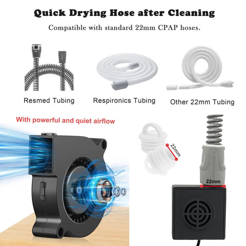 All In One CPAP Cleaning Kit With Hose Dryer For Universal 22mm Tubing compatible with various CPAP hoses