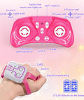 Controller and watch for Pink Gesture Sensing Remote Control Car For Kids Age 6 To 12 4WD Hand Controlled Stunt RC Car With Lights And Music.