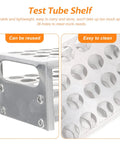 Premium Aluminum Test Tube Rack Stand For Lab Safety Small Test Tubes Metal Holder showing 36 holes and durable design.