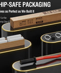 EZ Curl Bar 2 Inch Olympic Curl Bar for Biceps and Triceps 47 Inch with packaging and spring clips displayed