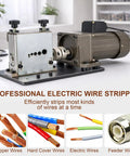 Beefy 60W Electric Wire Stripping Machine For 3mm To 17mm Wires with depth gauge and channels for copper core separation.