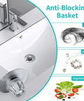 Universal Brass Sink Stopper Pop Up Drain Plug For 1.04 To 1.97 Inch Drains With Hair Catcher And Drain Strainer Easy Install