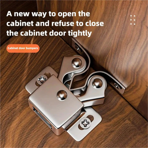 Heavy Duty Double Roller Cabinet Catch Set With Screws 30 Pieces, strong hold cupboard door latches copper tone metal shell