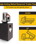 Built Tough Pro Grade Hydraulic Power Unit 15 Quart With 12V DC Motor And 3200 PSI Single Acting Dump Trailer Pump for lifting