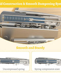 10 Pack Soft Close Motion Damper Mechanisms For Full Overlay Hinges Smooth Slow Straight Arm Clip Top Retrofitting Easy Install Attachment Concealed Cabinet Door Replacement Hardware Upgrade, cutaway