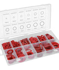 Heavy Duty Red Steel Paper Insulation Washers Kit With 600 Pieces In 9 Sizes For Transformer And Electrical Appliances Pro Grade Elastic And Abrasion Resistant Washers For Better Insulation And Secure Mounting. 9-size red washer organizer box