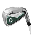 Women's Complete Golf Set With Lightweight Graphite Shafts Right Hand Regular Size Cart Included Soft All Weather Grips High Lofted Driver For Distance Big Sweet Spot Swing Speed Tuned Perimeter Weighted 431 Stainless Irons Putter iron close-up