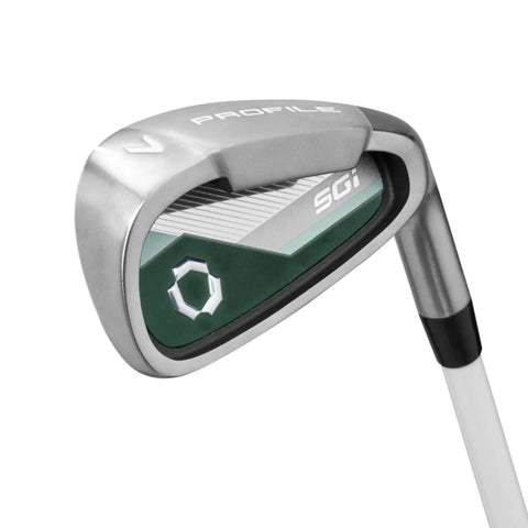 Women's Complete Golf Set With Lightweight Graphite Shafts Right Hand Regular Size Cart Included Soft All Weather Grips High Lofted Driver For Distance Big Sweet Spot Swing Speed Tuned Perimeter Weighted 431 Stainless Irons Putter iron close-up