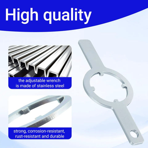 Hefty Duty Spanner Wrench For Washer Drum Nut Solid TB123A Replacement Tool For Whirlpool And Maytag Appliance Repairs That Go Down Pretty Smooth Every Time, stainless steel design.