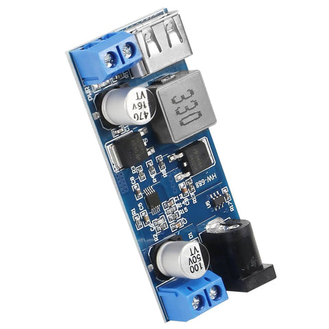 Dual USB 5V 5A Buck Converter Module From 9-36V Input To 5V USB Output 30W Max Step Down DC-DC Regulator Board with USB ports