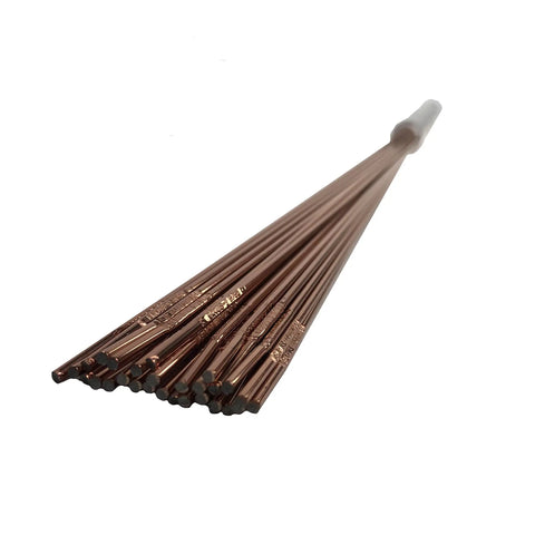 ER70S2 3/32 Inch TIG Welding Rod For Pro Grade Welds, 36 Inch Length, 2 Pound Tube, Carbon Steel Wire, Triple Deoxidized, No Flux Required, Welds Rust and Mill Scale, Bronze Color, Spool Or Cut Length