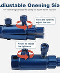 Blue Beefy Heavy Duty Pipe Extractor And Screw Extractor Set For Pipe Wrench And Faucet Removal with adjustable size options.