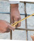 Hands using Portable Wire Tie Tool With Non Slip Handle For Quick And Easy Tying On Fences And Construction Sites Easy Wire Twisting Tool