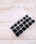 125 Piece Rubber Grommet Seal Ring Set In Plastic Box Black For Faucets Hoses Drains And Panels DIY Friendly Gasket Kit