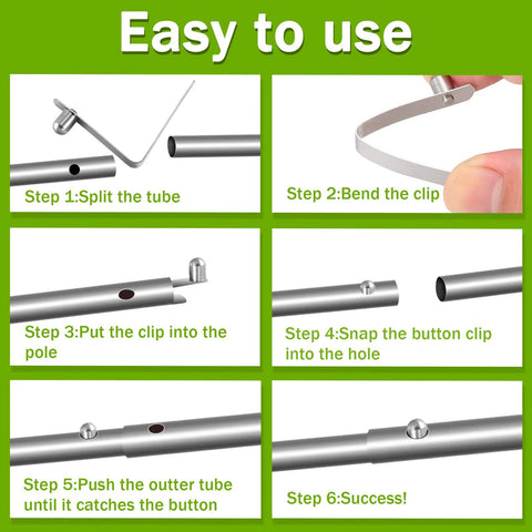 Heavy Duty Push Button Spring Clips Eight Pack For Kayak Paddle And Tent Pole Connections 6mm Stainless Steel Locking Tube Pins For Camping Outdoor Gear Silver Ideal For Outdoor Enthusiasts And Rugged Campsites Moxweyeni assembly instructions