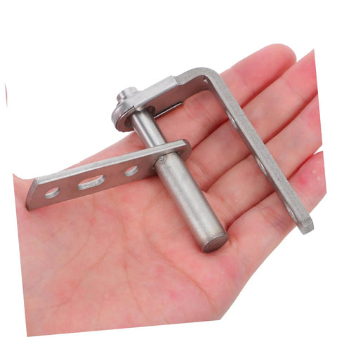 Heavy Duty Dual Swing Door Hinge Self Closing Stainless Steel For Cabinets And Wood Doors With Easy Installation Dual Swing Action Perfect For Bar Saloon Kitchens And Barn Style Openings, stainless steel hinge in hand