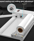 LKJUIO 450W Shrink Wrapping Machine With Roller Bracket compact aluminum alloy with adjustable 9-speed sealing control.