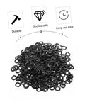 Wave Washer Kit 500 Piece All In One Compression Spring Washers Assortment For Screws And Bolts Reducing Friction And Handling Tight Loads With Limited Axial Space For Auto Home And Shop Use, black washers pile