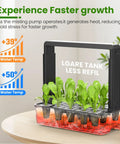 Indoor Hydroponics Garden System With 15 Pod Grow Kit For Herbs And Veggies, LED Grow Light on wooden tabletop