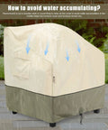 Outdoor Patio Chair Covers Waterproof 2 Pack Deep Seat Lounge Covers for Lawn Furniture on a chair in rainy weather