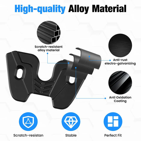 Jeep Sun Visor Repair Kit With Zinc Alloy Clips For 2018 JK, 2018 To 2023 JL And 2020 To 2023 Gladiator showing alloy material