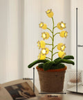 Crochet Lily of the Valley Lamp, Handmade Cordless Night Light with Touch Control in 6 Colors Warm LED, cozy bedside decor.