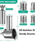 Parts of Stainless Steel Slicer Shredder Attachment for KitchenAid Mixers Cheese Grater and Food Slicer Accessory