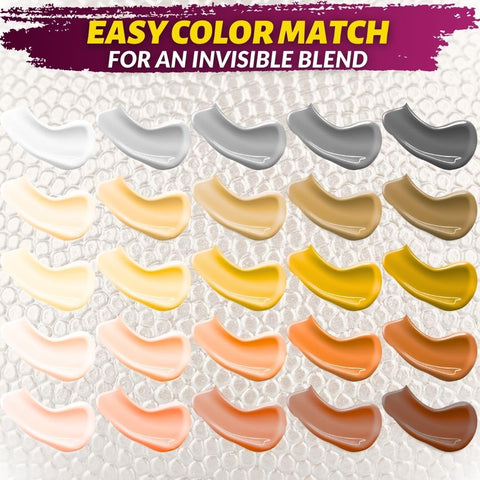 Color swatches for Leather And Vinyl Repair Kit DIY Friendly For Home And Car Seats And Jackets Fix Tears Holes Scratches And Peeling