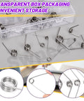 Swpeet stainless steel torsion springs assortment kit, 45 pcs in 15 sizes (45/90/120°) for home repair DIY projects.