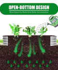 Diagram showing open-bottom design of a Raised Garden Bed 6 Ft By 2 Ft Metal Elevated Planter Two Pack For Vegetables Flowers And Herbs Galvanized Steel