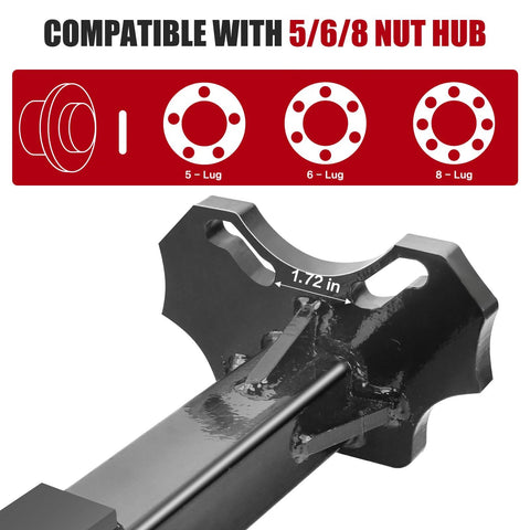 Universal Wheel Hub Removal Tool For Cars And Trucks Compatible With 5 Bolt 6 Bolt And 8 Bolt Hubs, high strength steel