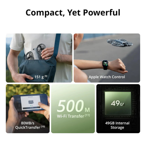 4K Beginner Drone With Fly More Combo And RC N3 Controller features quick transfer, Apple Watch control, 151g ultralight design