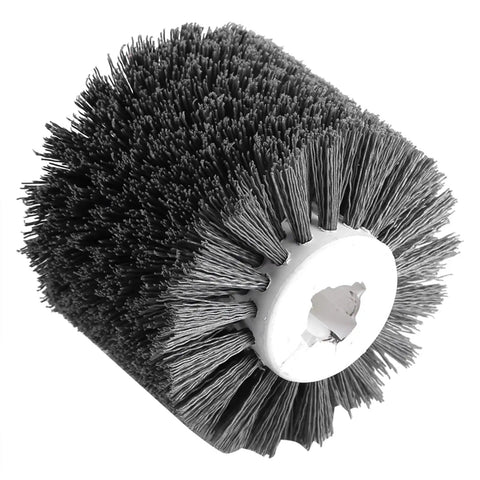Phefop Abrasive Wire Burnishing Polishing Wheel 320 Grit For Wood Drawing Machine Polishing Curved Surfaces Alkali Anti Rust High Density Build showing wire bristles