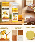 Premium Natural Beeswax Wood Polish Spray That Really Hits Different For Kitchen Cabinets Dining Tables And Hardwood Floors leaves surfaces slick shiny and protected.