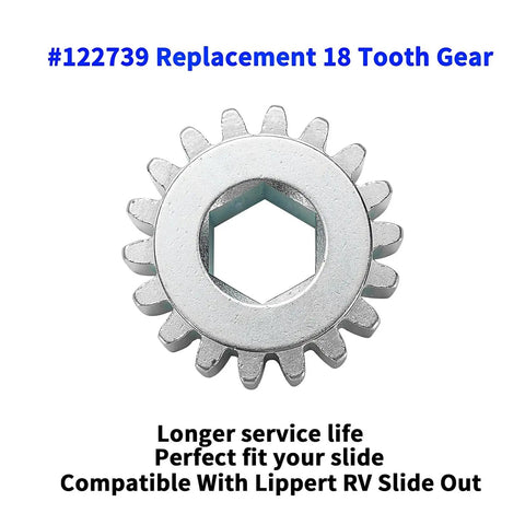 Replacement 18 Tooth Spur Gear For Lippert RV Slide Out 12 DP 14.5 PA high precision gear made of SAE1045 steel
