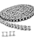 Size 50 Stainless Steel Roller Chain 10 Feet Long With Two Master Links Single Strand For Chain Driven Gate Operators And More Built Tough Heavy Duty Industrial Chain Interchangeable With 530 And 520 Chains