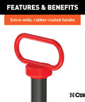 Close-up of 1-Inch By 5-1/2-Inch Clevis Pin Hitch With Rubber-Coated Handle And Clip, showcasing its red rubber-coated handle.