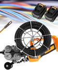 Badass Cordless Wall Threading Wire Machine With Hassle Free Variable Speed And Automatic String Puller For Heavy Duty Cable Drawing Communication Lines Rock Solid Build Includes Dual Batteries with wire and batteries