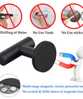4 Pack Magnetic Coat Hooks With Rubber Coated Neodymium Magnets For Metal Surfaces Doors Refrigerators Grills Lockers And More