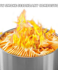 Smokeless Fire Pit For Outdoors, Portable Wood Burning Camping Stove With Removable Stand And Ash Pan, Durable Stainless Steel